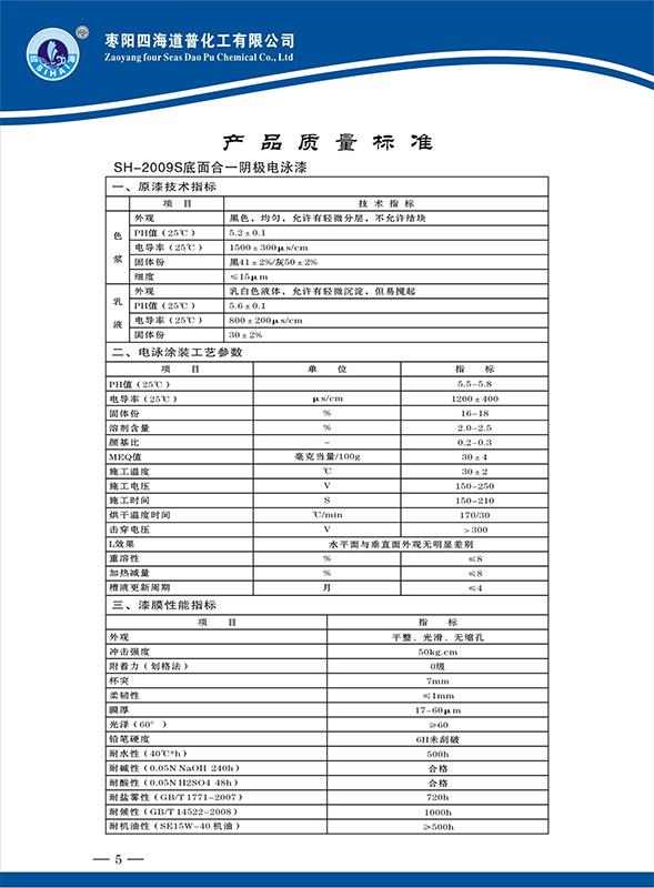 底面合一阴极电泳漆